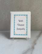 Letterpress Printed Sympathy Card, Folded Card with Envelope. - Hearty Greetings