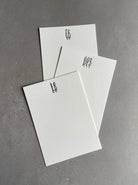 Elegante Monogram: Custom Initial Letterpress Stationery. Personalized Notecards with Envelopes. - Hearty Greetings