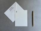 Diamond Monogram: Custom Initial Letterpress Stationery. Personalized Notecards with Envelopes. - Hearty Greetings