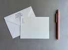 Statement Piece: Custom Initial Letterpress Stationery. Personalized Notecards with Envelopes. - Hearty Greetings