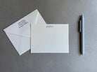 Smile! Custom Name Letterpress Stationery. Personalized Notecards with Envelopes. - Hearty Greetings