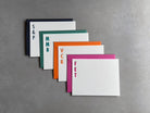 Bold Choice: Custom Initials Letterpress Stationery. Personalized Notecards with Envelopes. - Hearty Greetings