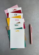Lavish Letters: Custom Initial Letterpress Stationery. Personalized Notecards with Envelopes. - Hearty Greetings
