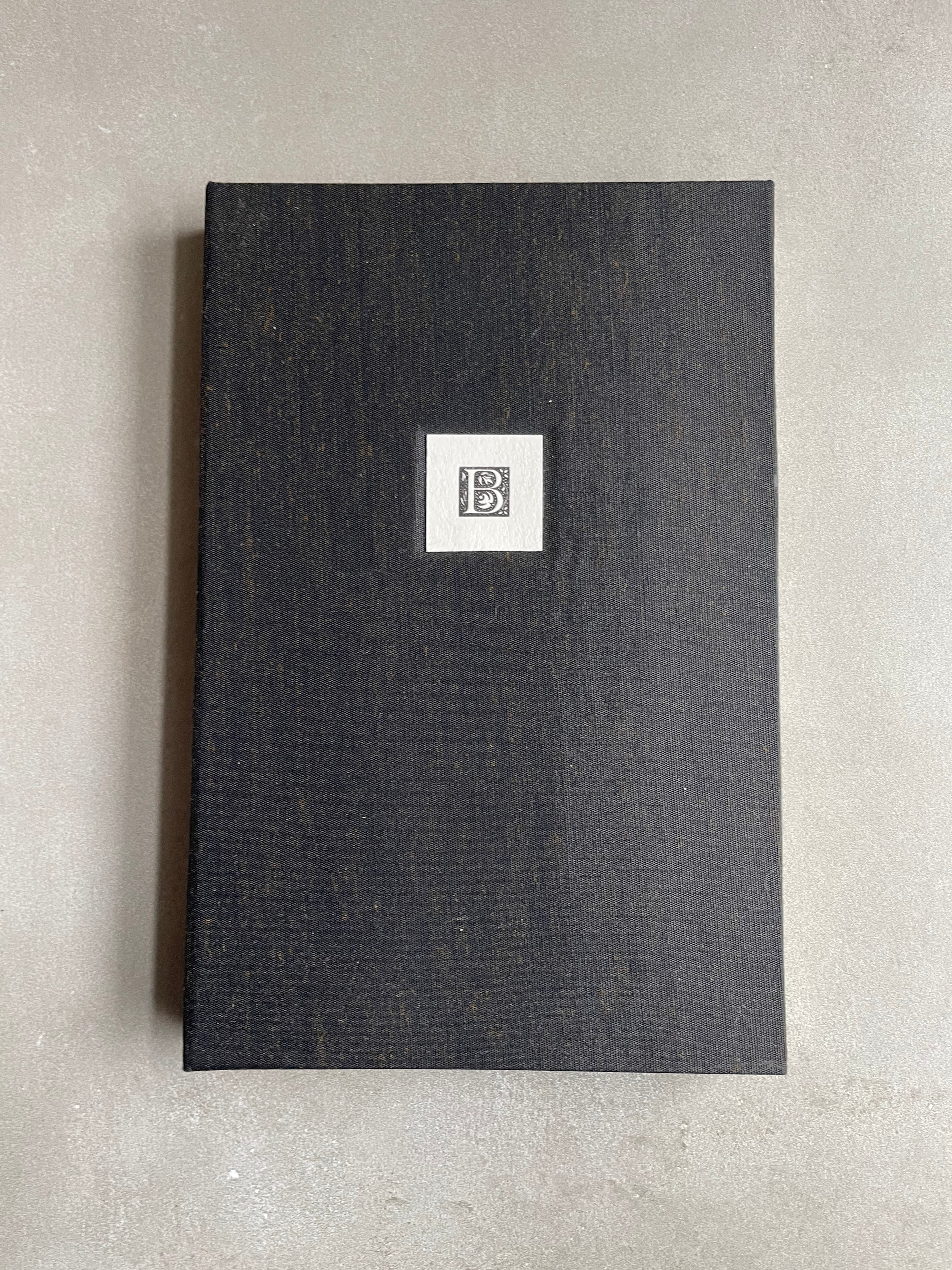 Custom Notebook, Hand bound Journal with Custom Initial. Black Hardcover, unique handmade book. - Hearty Greetings