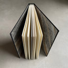 Custom Notebook, Hand bound Journal with Custom Initial. Black Hardcover, unique handmade book. - Hearty Greetings