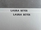 Shadow: Custom Name Letterpress Stationery. Personalized Notecards with Envelopes. - Hearty Greetings