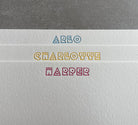 Smile! Custom Name Letterpress Stationery. Personalized Notecards with Envelopes. - Hearty Greetings