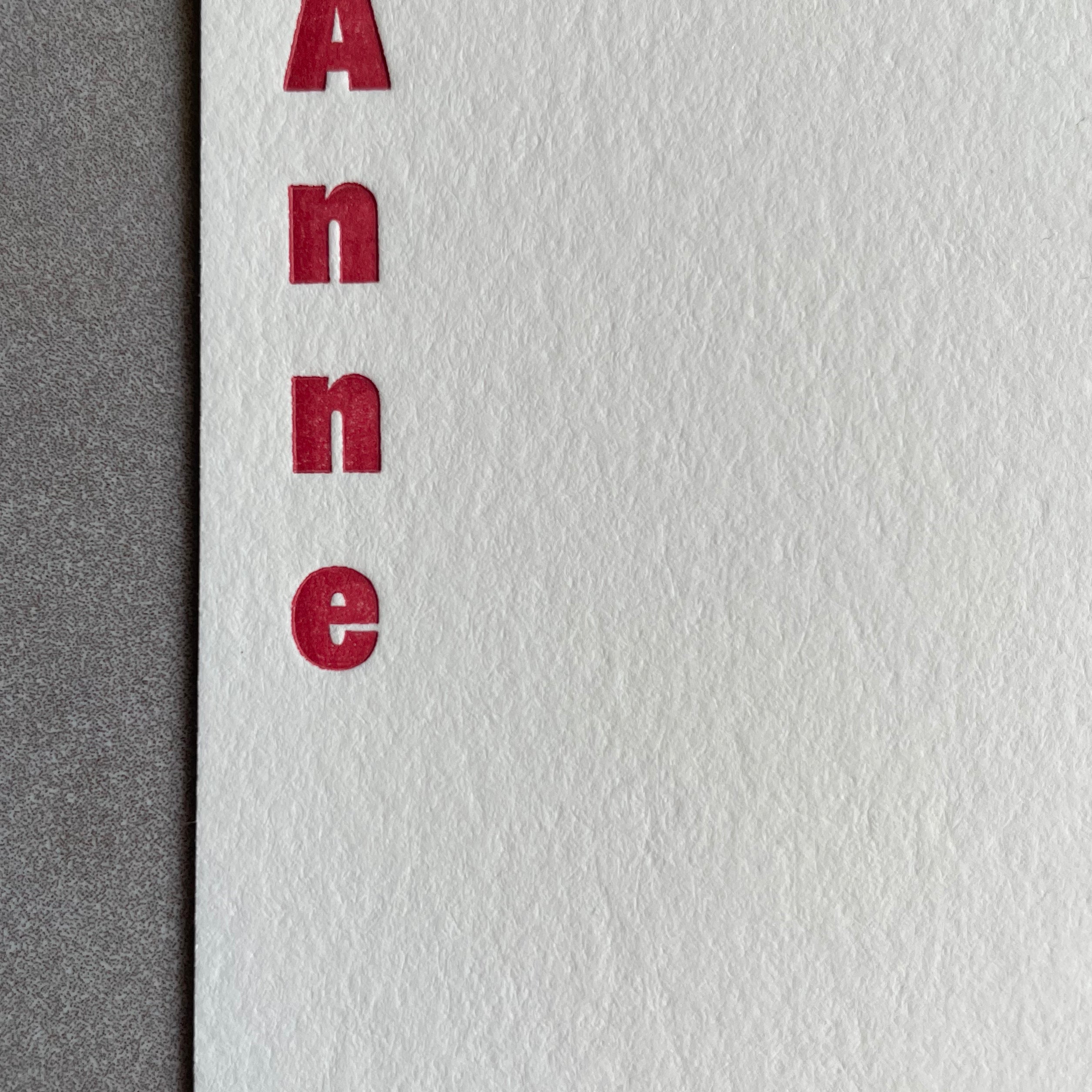 Tightrope: Custom Name Letterpress Stationery. Personalized Notecards with Envelopes. - Hearty Greetings