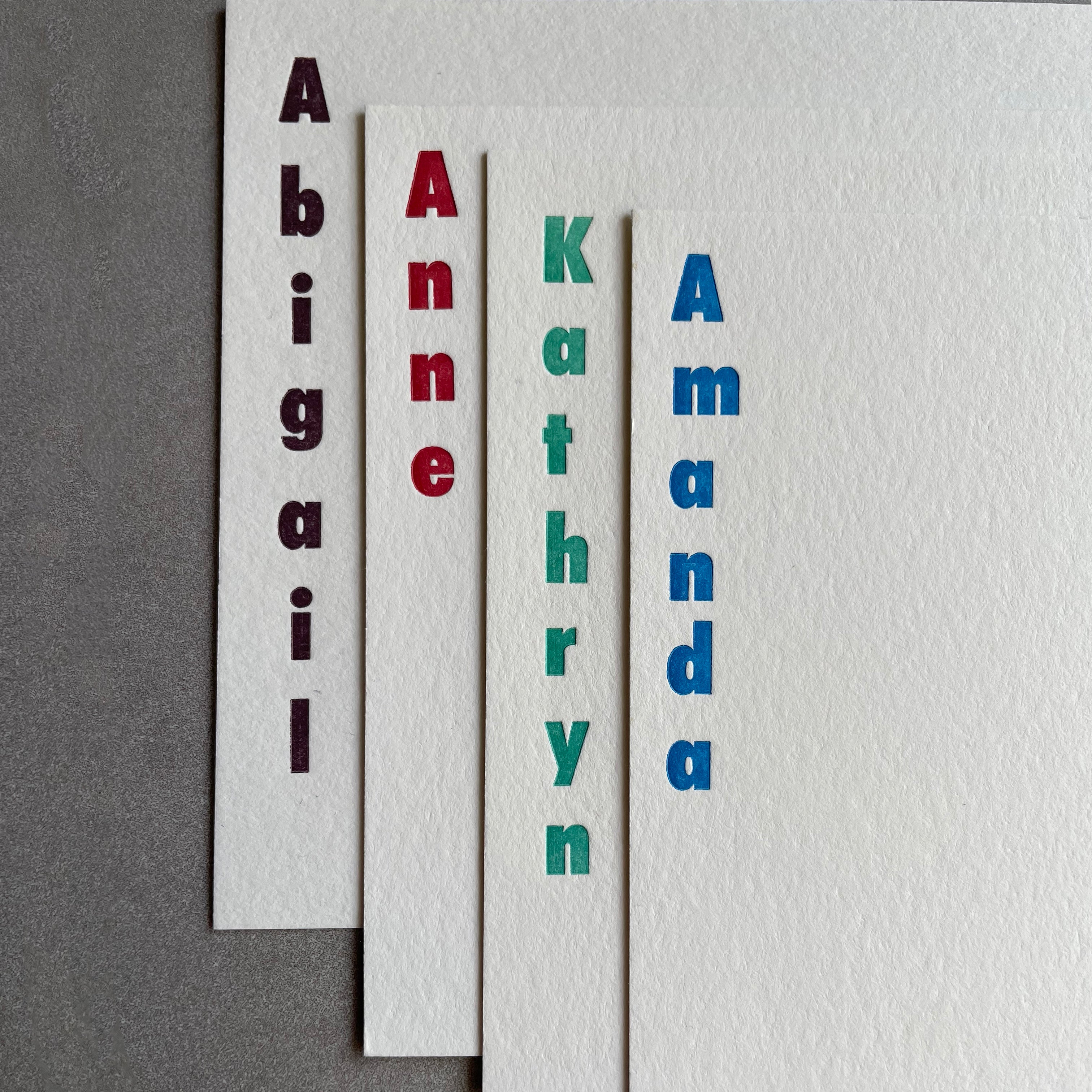 Tightrope: Custom Name Letterpress Stationery. Personalized Notecards with Envelopes. - Hearty Greetings