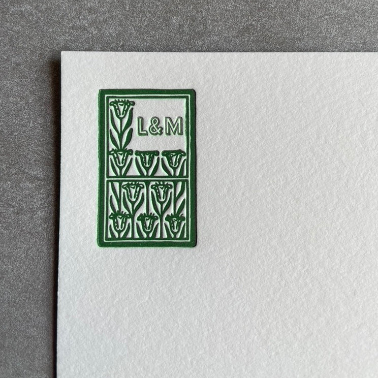 Leaf Design Letterpress Stationery