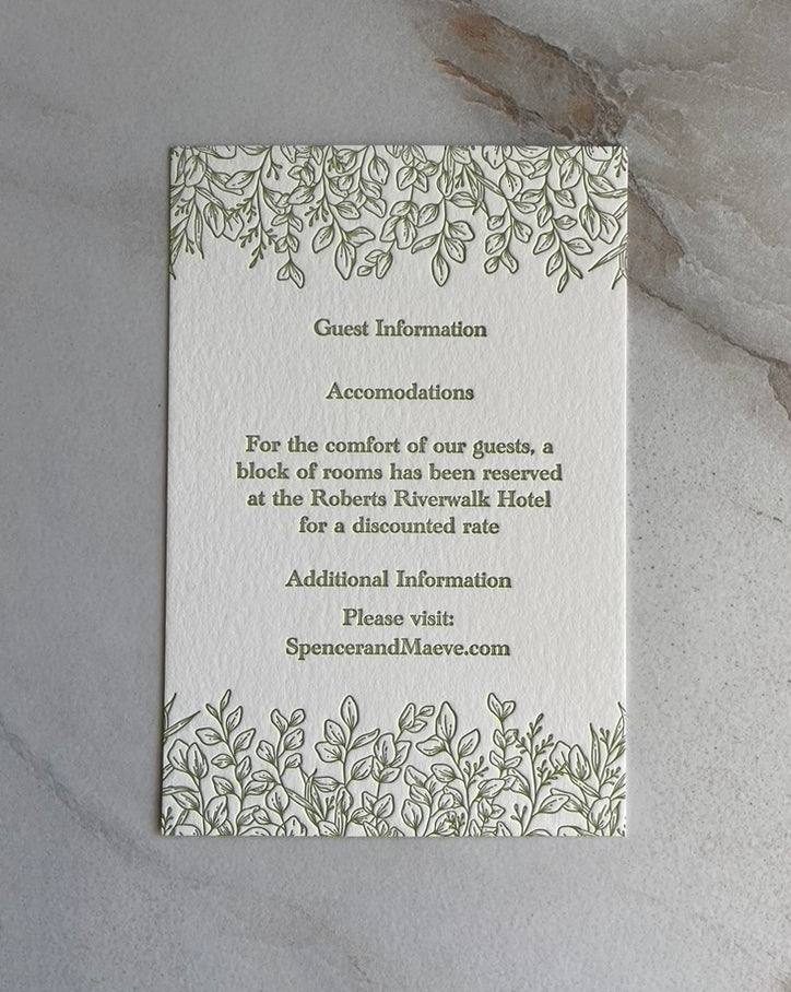 Personalized Wedding Insert