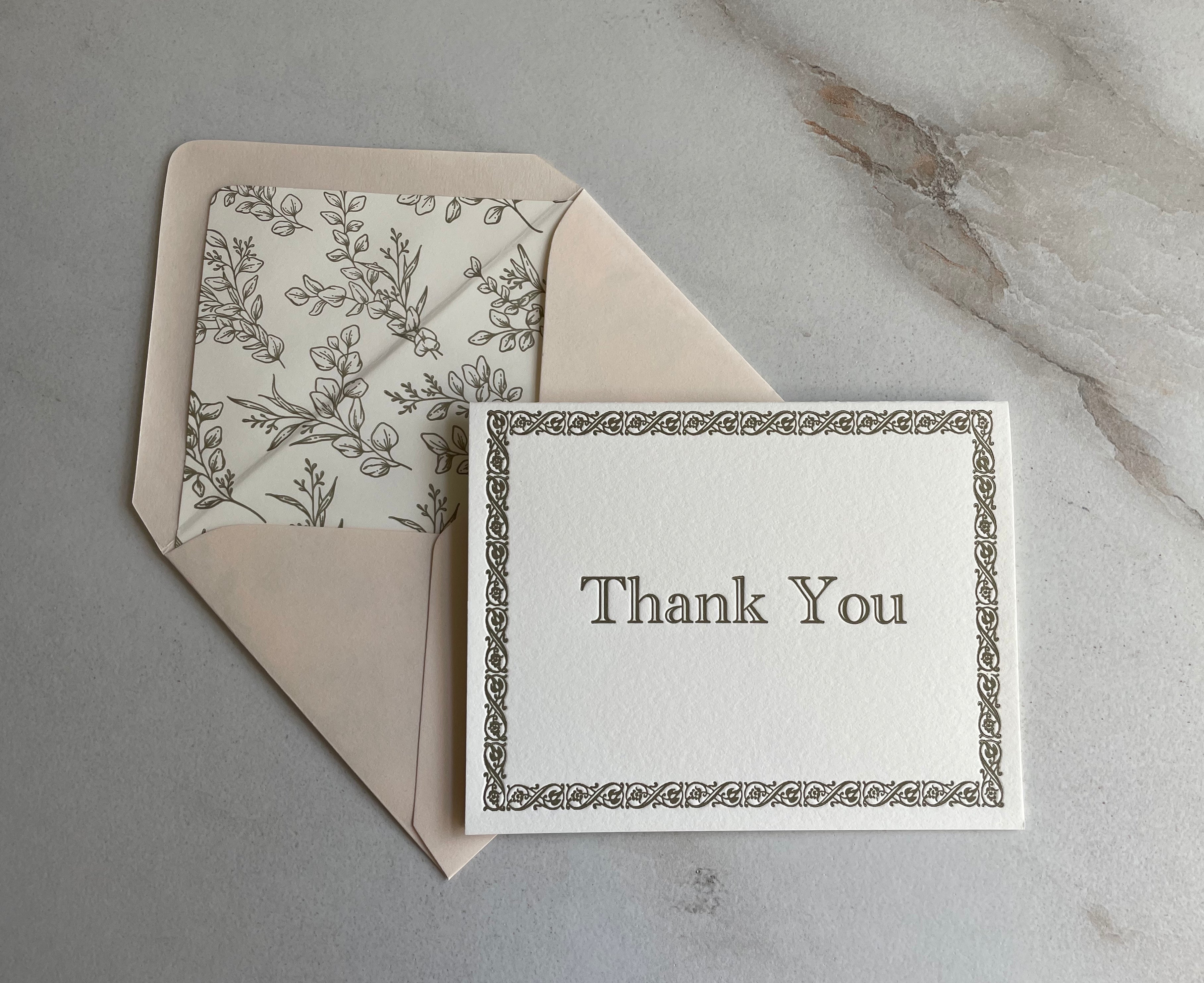 Romantic Thank You Card