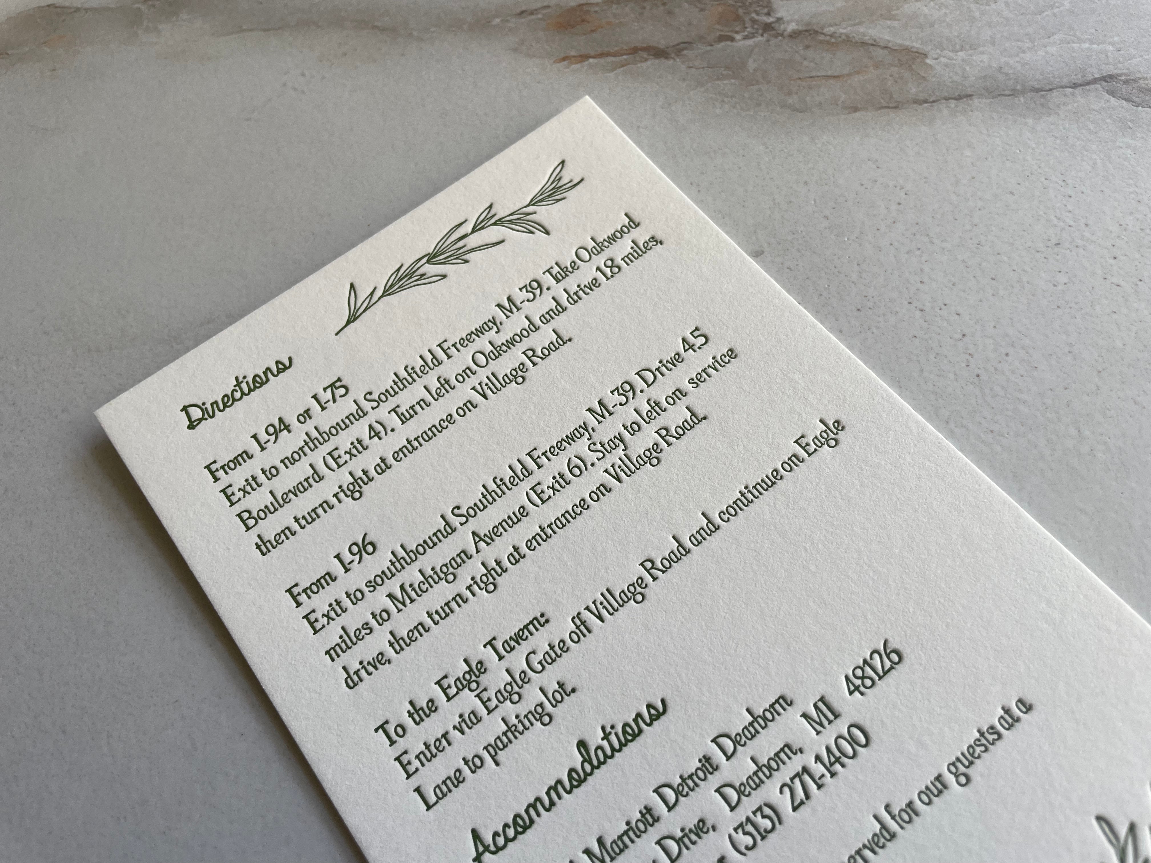 Elegant Greenery Wedding Card