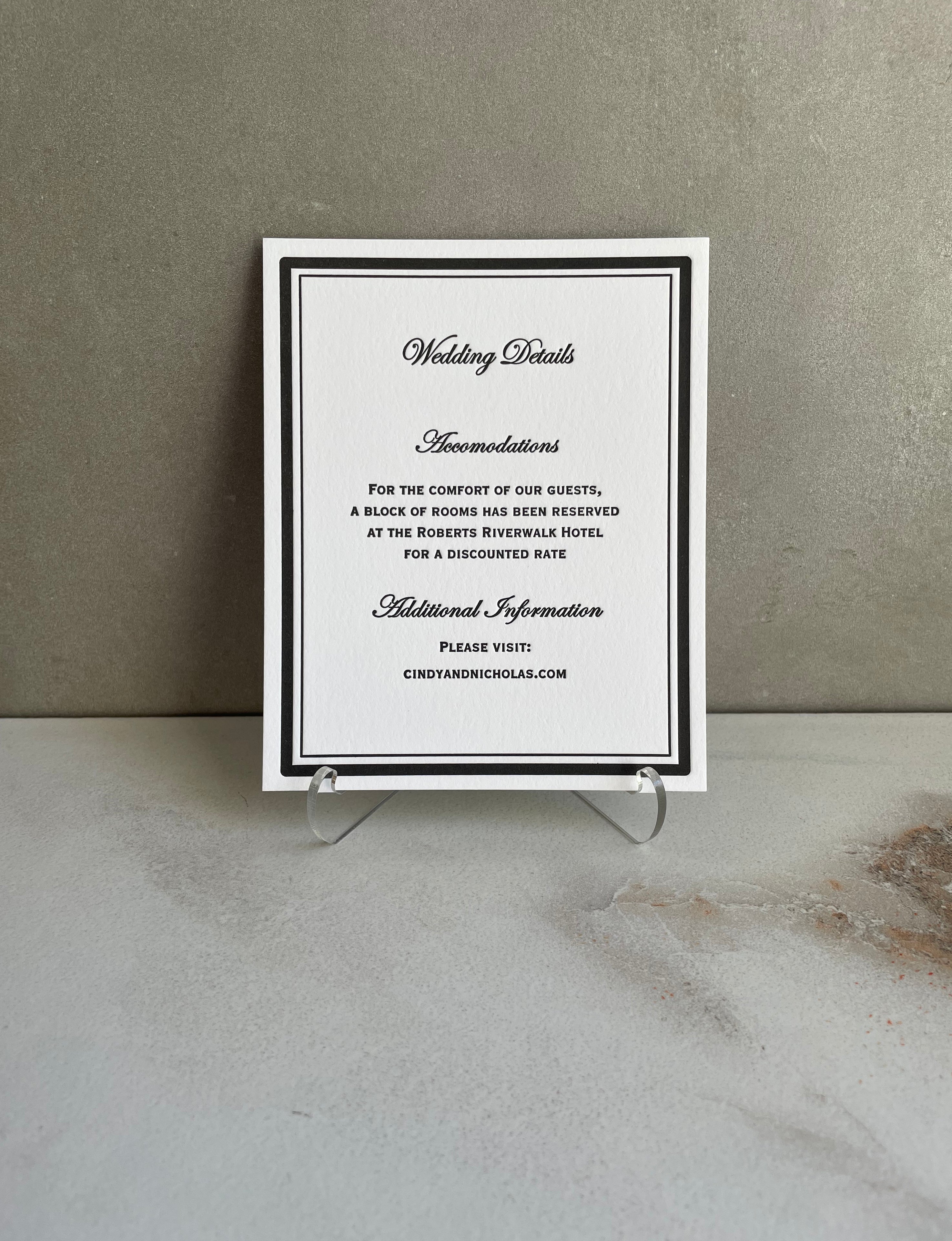 Elegant Event Details Card