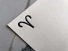 Set of 5, Letterpress Printed Zodiac Card Stationery Set, Aires the Ram - Hearty Greetings