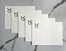 Set of 5, Letterpress Printed Zodiac Card Stationery Set, Taurus the Bull - Hearty Greetings