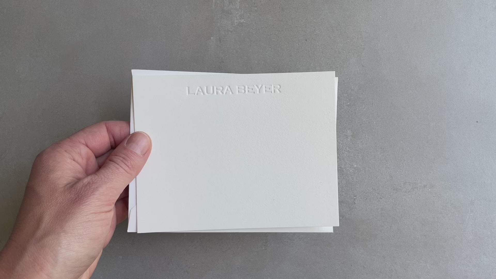 Custom Name Embossed Cards