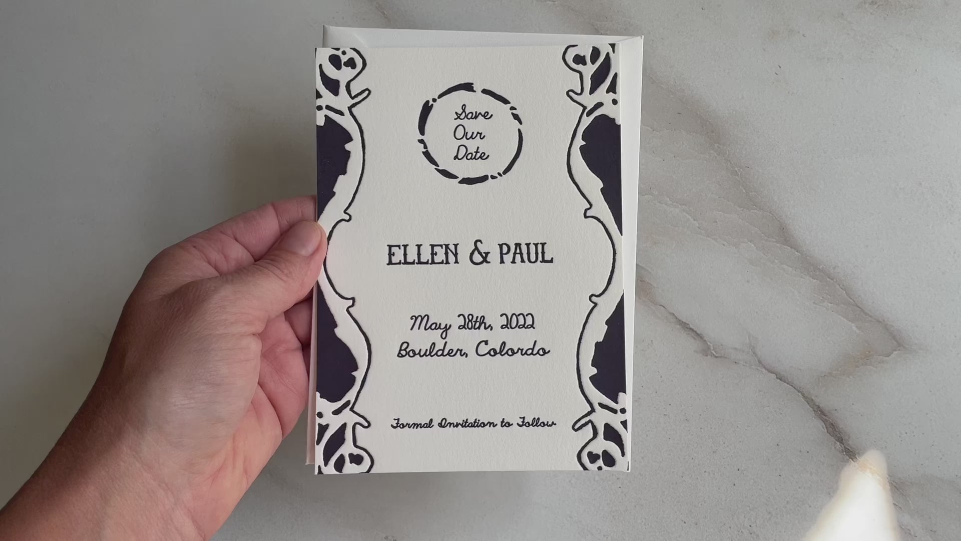 Boho Save-the-Date Card