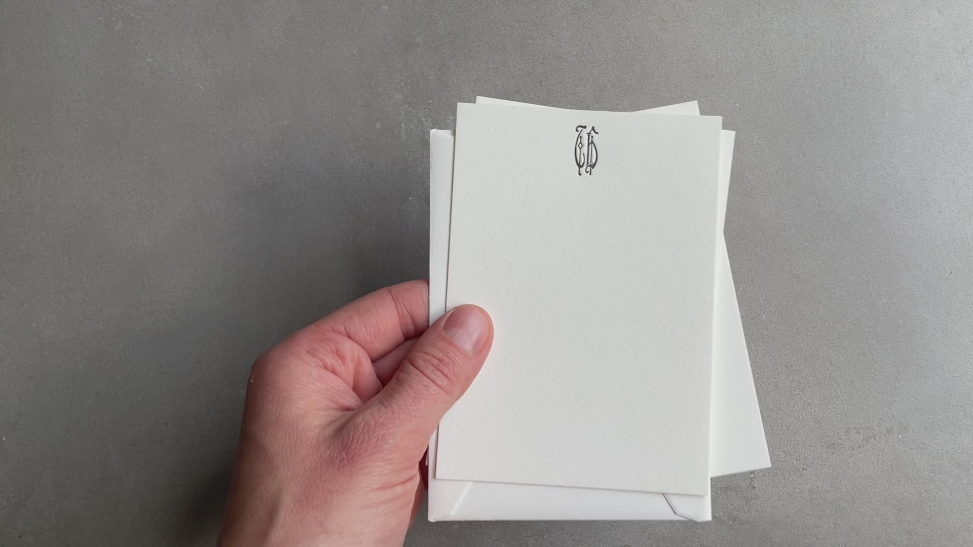 Elegant Initial Notecards