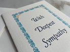 Letterpress Printed Sympathy Card, Folded Card with Envelope. - Hearty Greetings