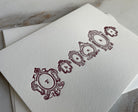 Letterpress Printed Thank You Card, THANKS Folded Notecard with Envelope. - Hearty Greetings