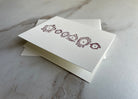 Letterpress Printed Thank You Card, THANKS Folded Notecard with Envelope. - Hearty Greetings