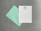 Seeing-Eye: 2-Color, Custom Initial Letterpress Stationery. Personalized Notecards with Envelopes. - Hearty Greetings