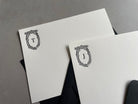 Feeling Rosey: Custom Initial Letterpress Stationery. Personalized Notecards with Envelopes. - Hearty Greetings