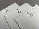 Broadway Monogram: Custom Initial Letterpress Stationery. Personalized Notecards with Envelopes. - Hearty Greetings