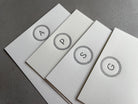 Simple Circle: Custom Initial Letterpress Stationery. Personalized Notecards with Envelopes - Hearty Greetings