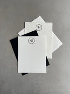 Fancy Stamp: Custom Initial Letterpress Stationery. Personalized Notecards with Envelopes. - Hearty Greetings