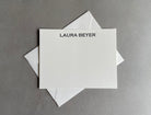 Copperplate: Custom Name Letterpress Stationery. Personalized Notecards with Envelopes. - Hearty Greetings