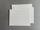 Blind Embossed: Custom Name Letterpress Stationery. Personalized Notecards with Envelopes. - Hearty Greetings