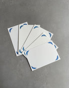 Set of 5, Handprinted Deco Border Letterpress Notecard Set with Envelopes. - Hearty Greetings