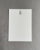 Elegante Monogram: Custom Initial Letterpress Stationery. Personalized Notecards with Envelopes. - Hearty Greetings