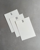 Elegante Monogram: Custom Initial Letterpress Stationery. Personalized Notecards with Envelopes. - Hearty Greetings