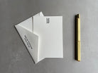 Elegante Monogram: Custom Initial Letterpress Stationery. Personalized Notecards with Envelopes. - Hearty Greetings