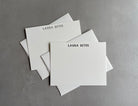 Shadow: Custom Name Letterpress Stationery. Personalized Notecards with Envelopes. - Hearty Greetings