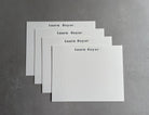 Spartan Bold: Custom Name Letterpress Stationery. Personalized Notecards with Envelopes. - Hearty Greetings