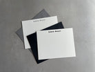 Spartan Bold: Custom Name Letterpress Stationery. Personalized Notecards with Envelopes. - Hearty Greetings