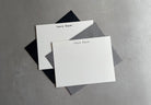 Spartan Book: Custom Name Letterpress Stationery. Personalized Notecards with Envelopes. - Hearty Greetings