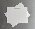 Spartan Book: Custom Name Letterpress Stationery. Personalized Notecards with Envelopes. - Hearty Greetings