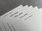 Spartan Book: Custom Name Letterpress Stationery. Personalized Notecards with Envelopes. - Hearty Greetings