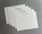 Spartan Book: Custom Name Letterpress Stationery. Personalized Notecards with Envelopes. - Hearty Greetings