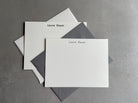 Spartan Book: Custom Name Letterpress Stationery. Personalized Notecards with Envelopes. - Hearty Greetings