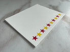 Set of 3, Handprinted Letterpress Notecard Set with Envelopes. - Hearty Greetings