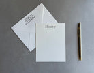 Type Here: Custom Letterpress Stationery. Personalized Notecards with Envelopes. - Hearty Greetings