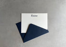 Century Schoolbook: Custom Name Letterpress Stationery. Personalized Notecards with Envelopes. - Hearty Greetings