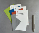 Diamond Monogram: Custom Initial Letterpress Stationery. Personalized Notecards with Envelopes. - Hearty Greetings