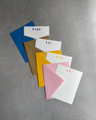 Initial Here: Custom Letterpress Stationery. Personalized Notecards with Envelopes. - Hearty Greetings